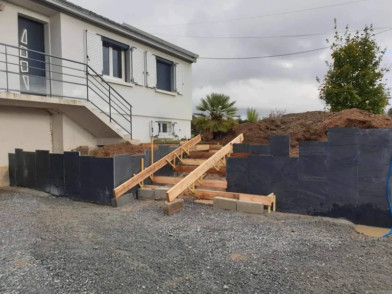 preparation escalier béton