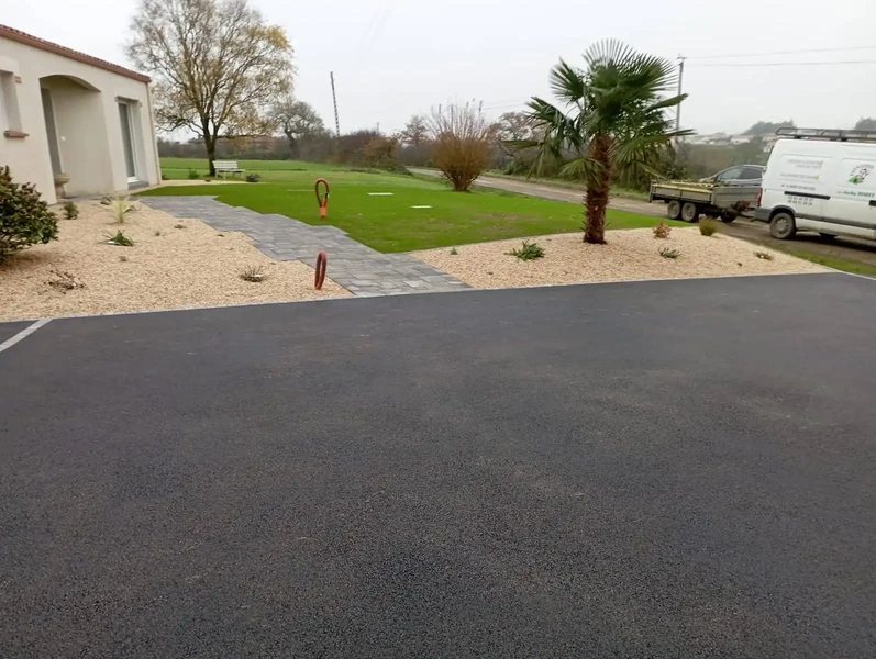 allée pavés Kann et enrobé