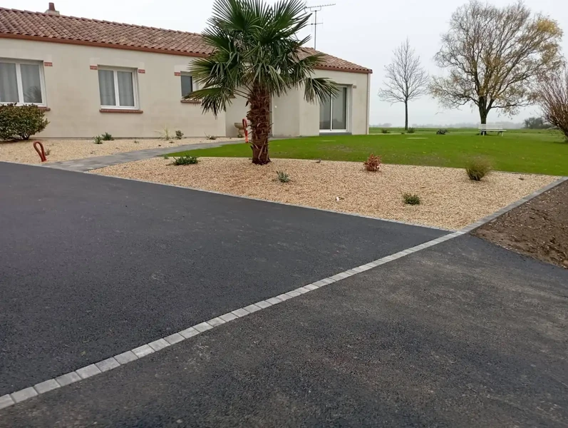 allée pavés Kann et enrobé
