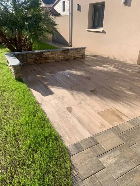 Terrase dallage céramique sur plots 